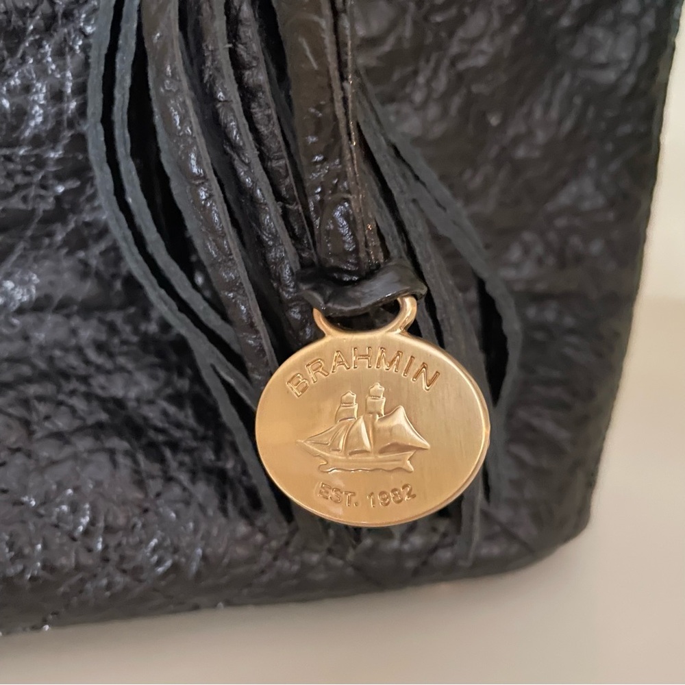 BRAHMIN BLACK MINI ASHER HEMLOCK MELBOURNE BAG - Picture 5 of 15